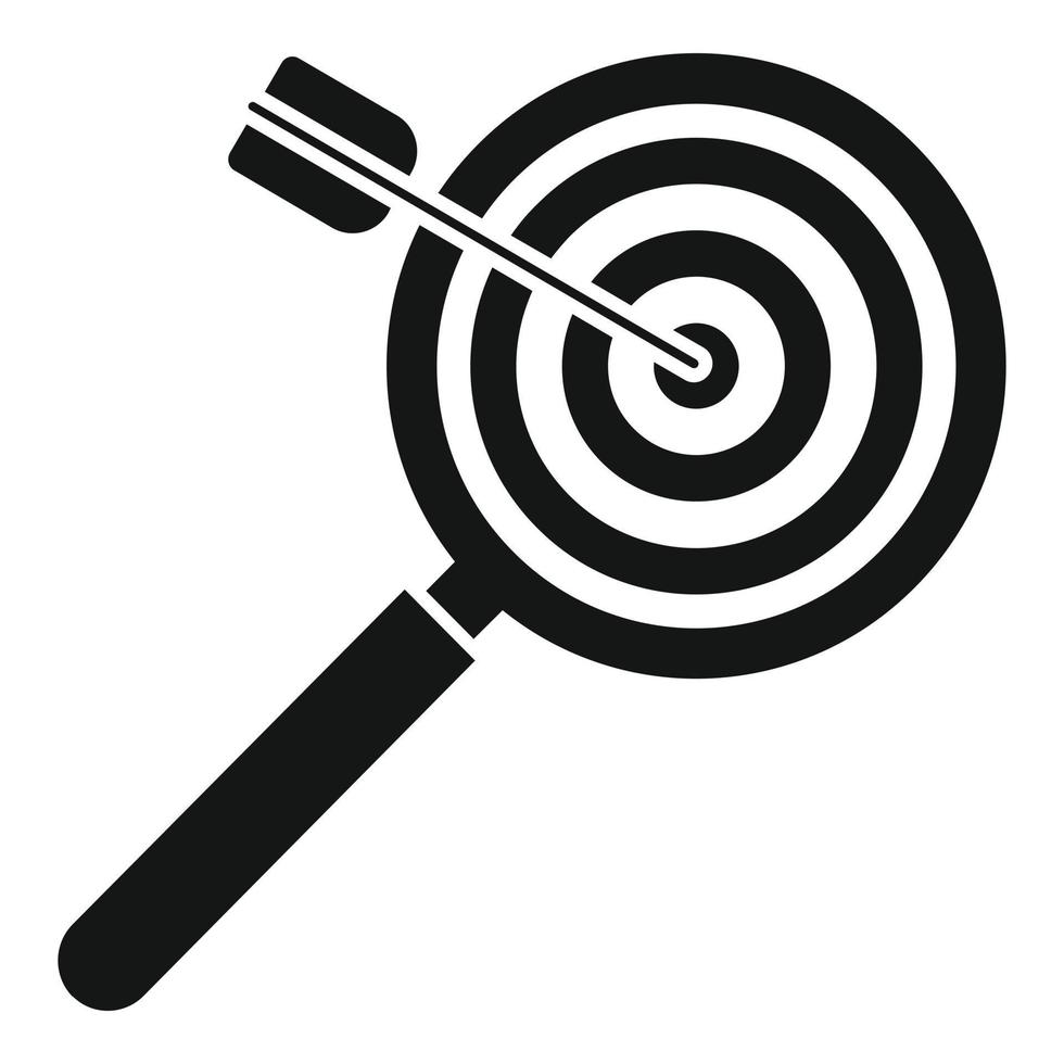 Magnifier target icon simple vector. Customer hunter vector