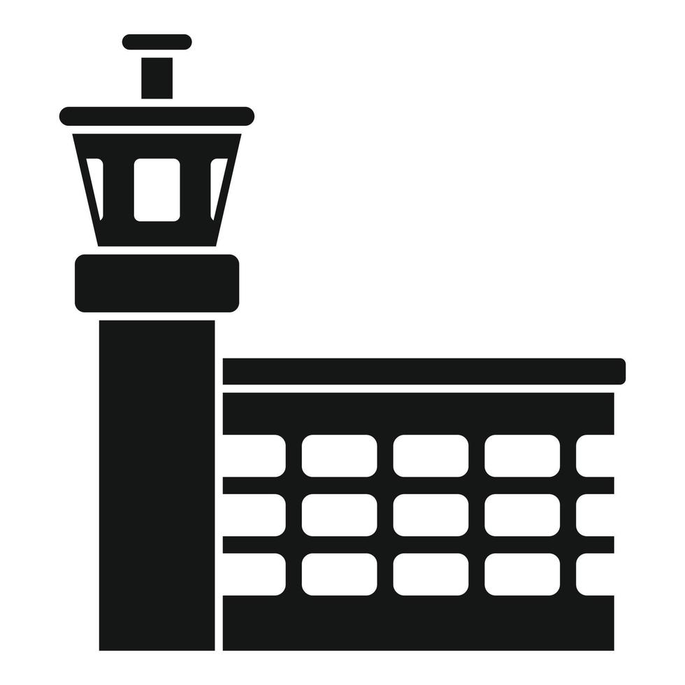 vector simple del icono de la torre del aeropuerto. apoyo terrestre