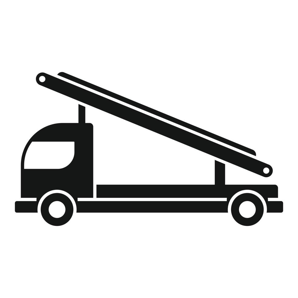 vector simple de icono de camión de carga. apoyo terrestre