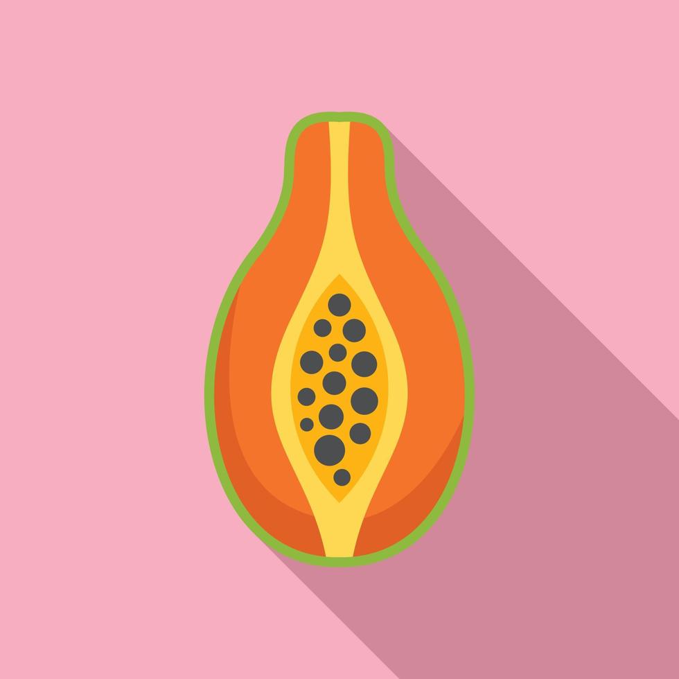 gmo papaya icono vector plano. alimentos agricultura