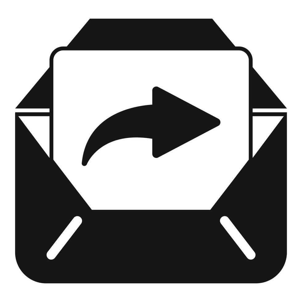 vector simple de icono de informe de correo. tabla de analisis