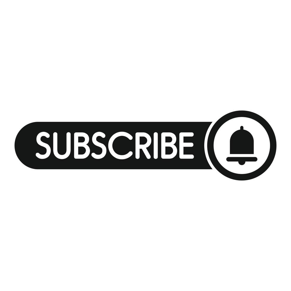 Subscribe icon simple vector. Sound interface vector