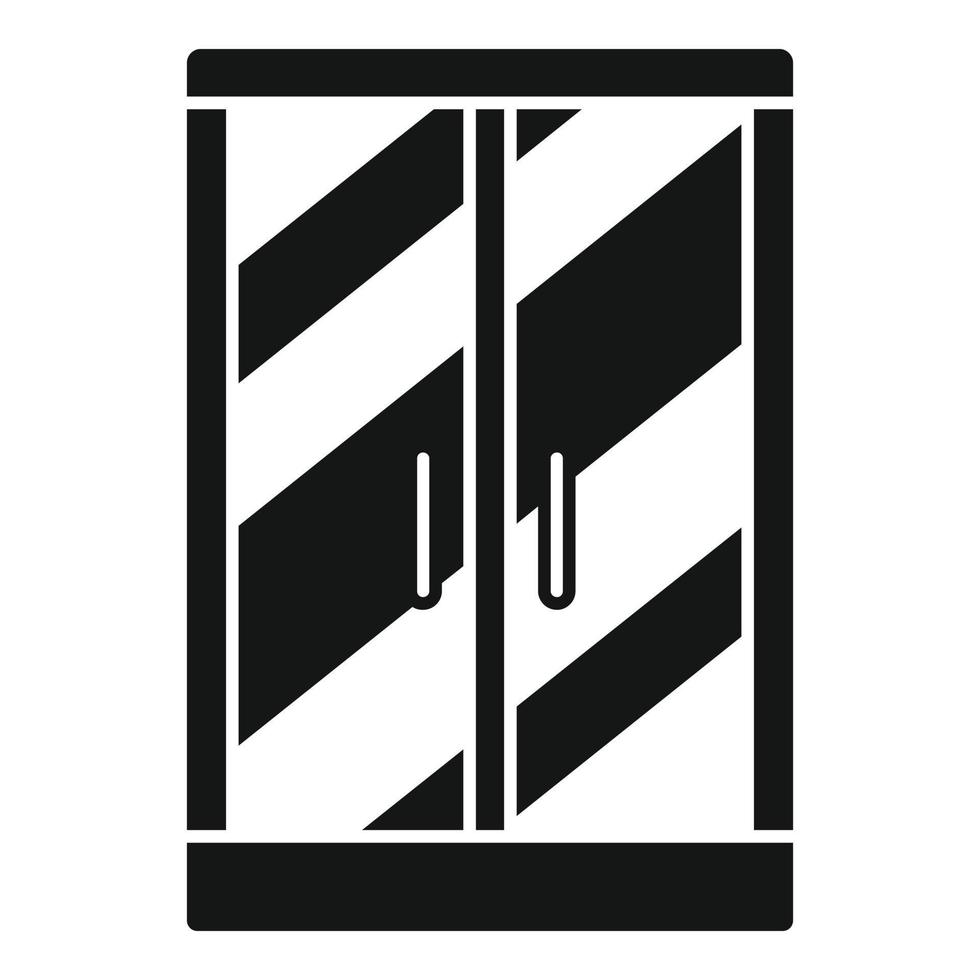 vector simple de icono de cabina de puerta de lavado. puesto de vidrio