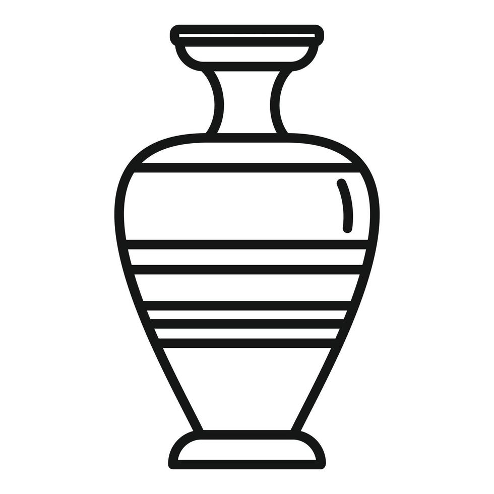 Amphora urn icon outline vector. Vase pot vector