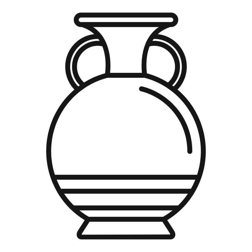 Amphora icon outline vector. Ancient vase vector