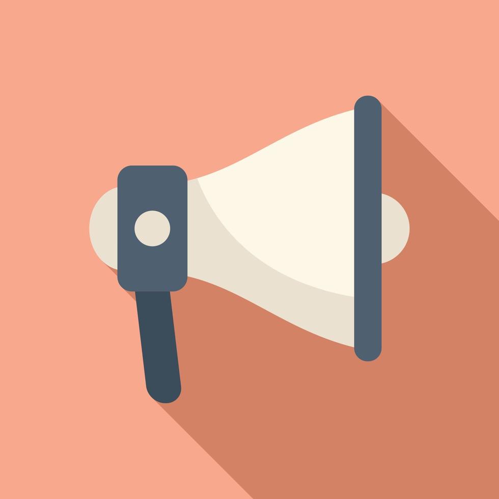 Megaphone icon flat vector. Report audit vector