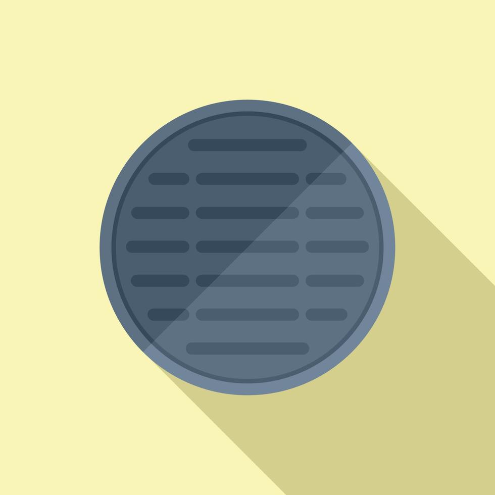 Safety manhole icon flat vector. City lid vector