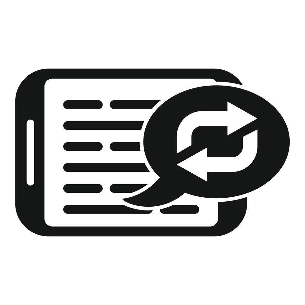 Tablet repost icon simple vector. Check graph vector