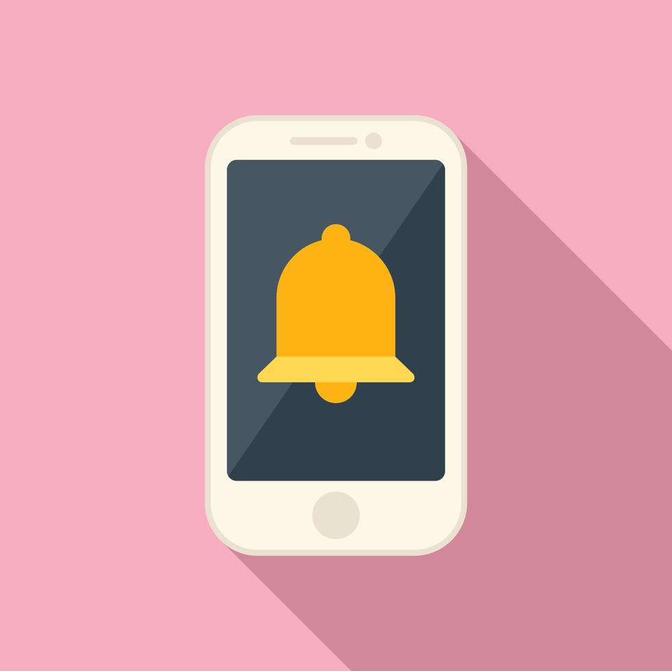 Phone sound bell icon flat vector. Email message vector