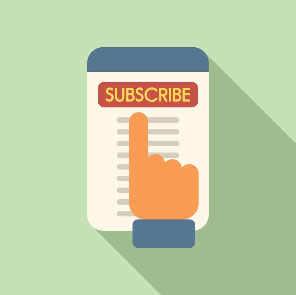 Subscribe icon flat vector. Email message vector