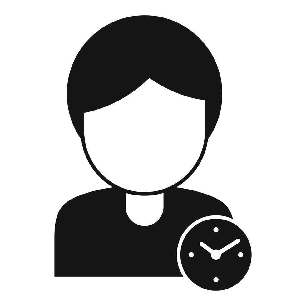 Flexible time icon simple vector. Office work vector