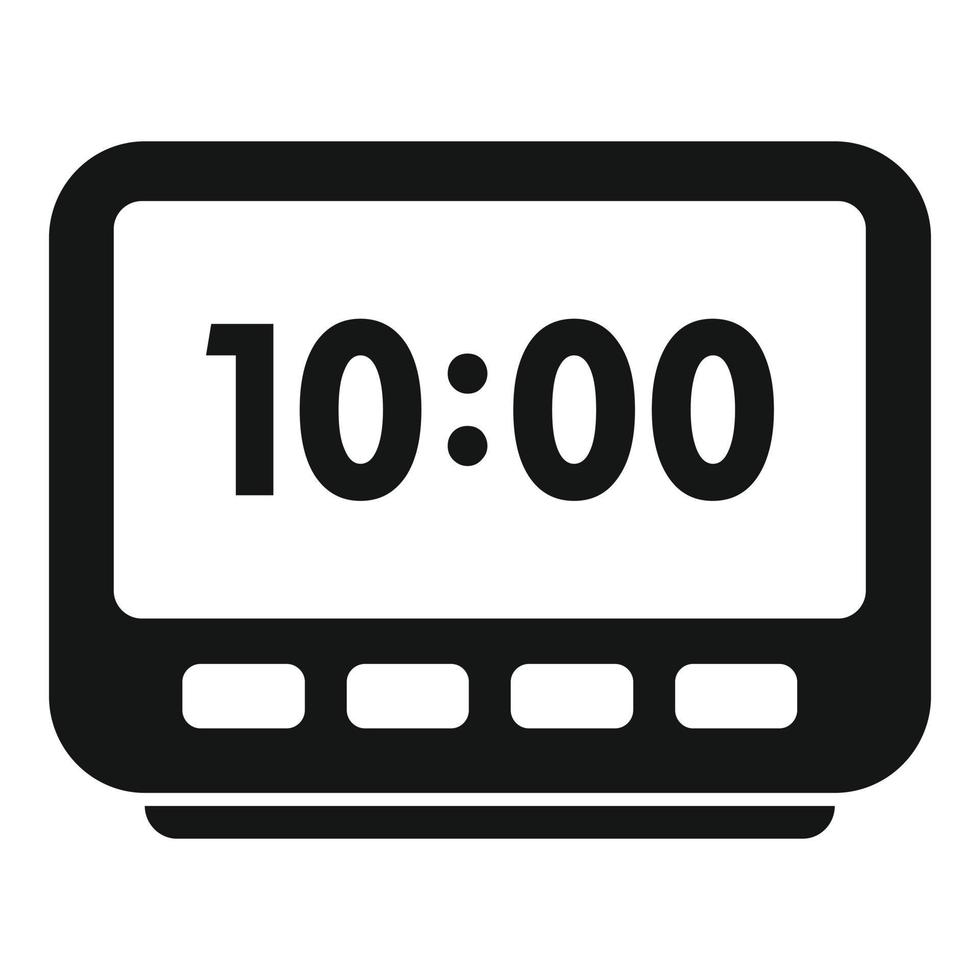 vector simple de icono de despertador digital. tiempo flexible