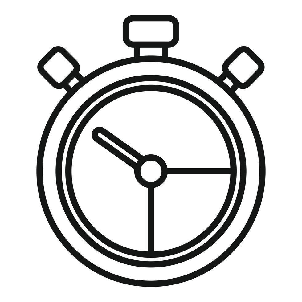 vector de contorno de icono de cronómetro de trabajo. tiempo flexible