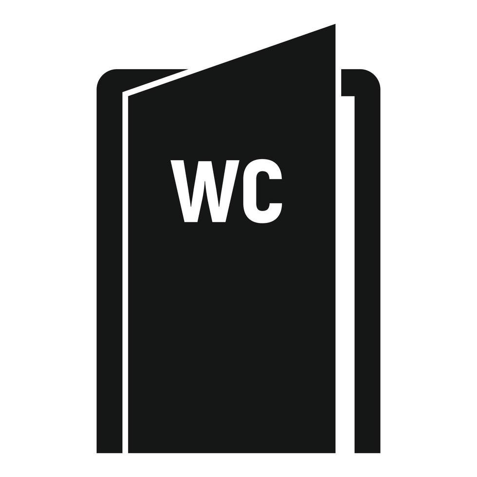 Wc door icon simple vector. Public toilet vector