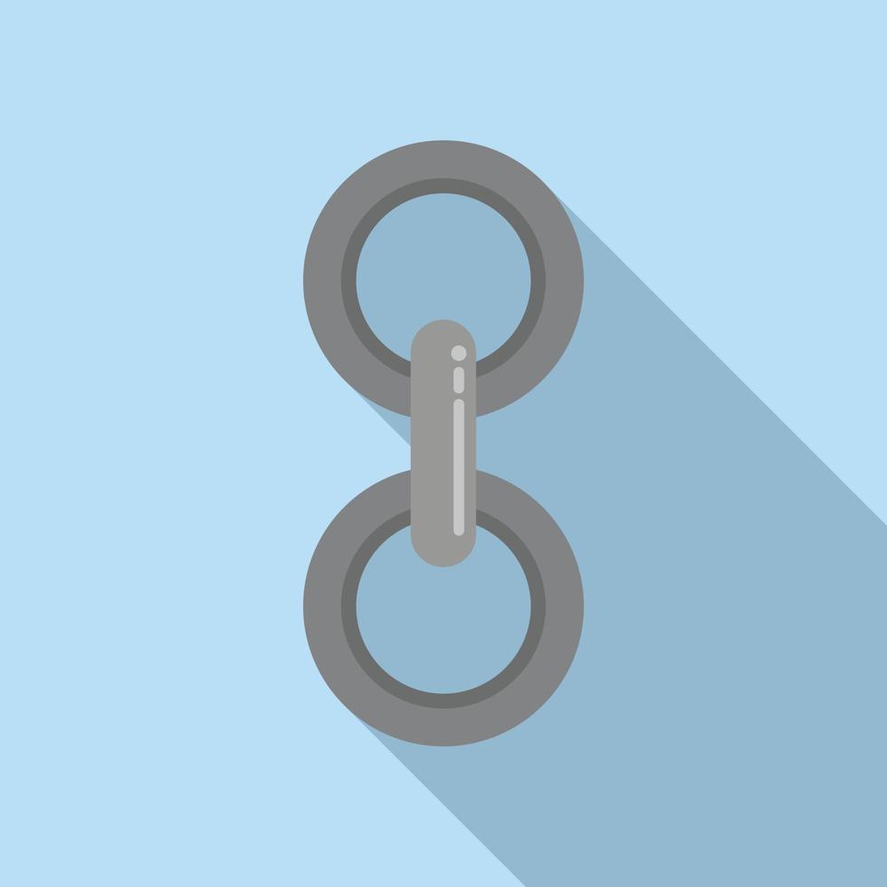 Chain object icon flat vector. Web link vector
