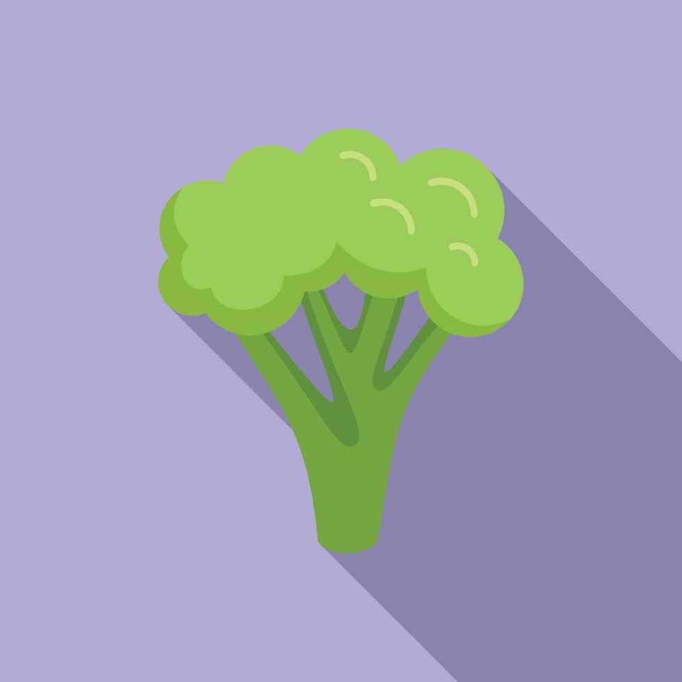 One brocoli icon flat vector. Vegetable cabbage vector