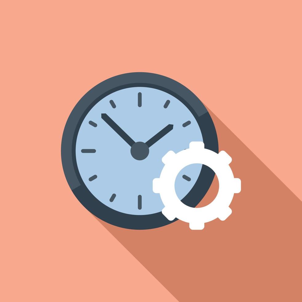 Office hour icon flat vector. Flexible work vector