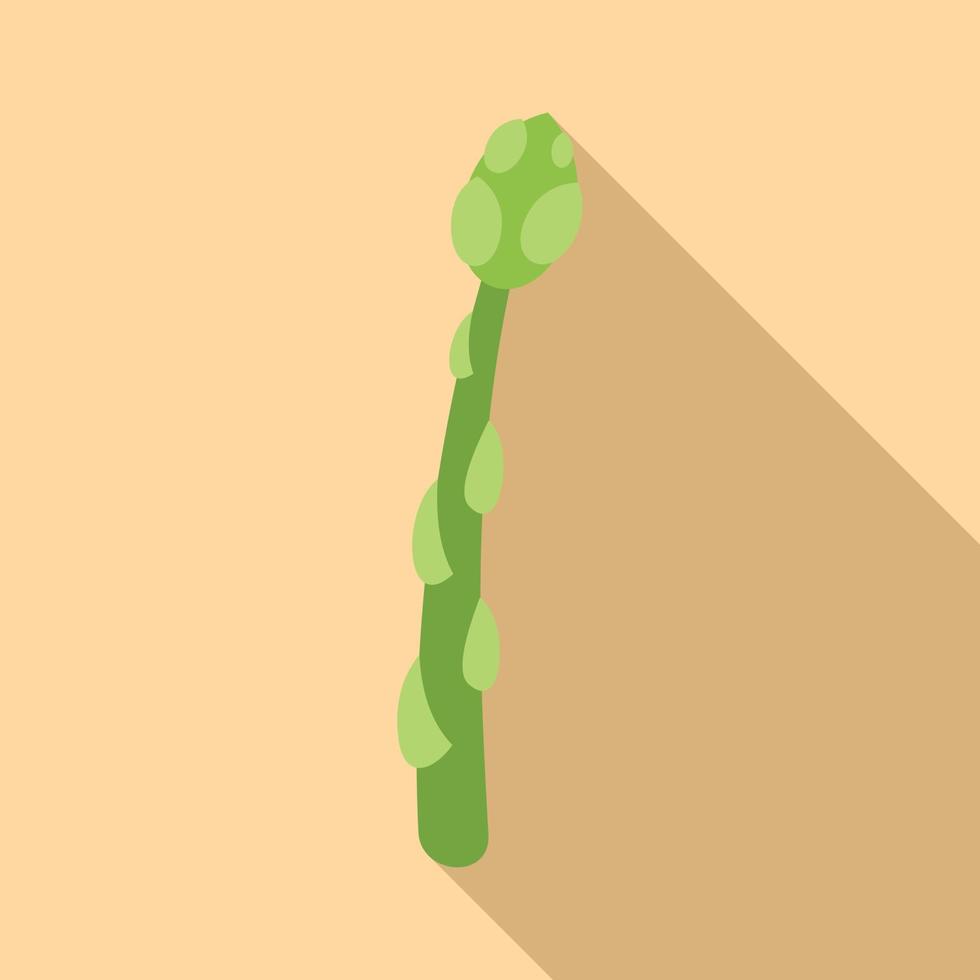 Food asparagus icon flat vector. Vegetable plant vector