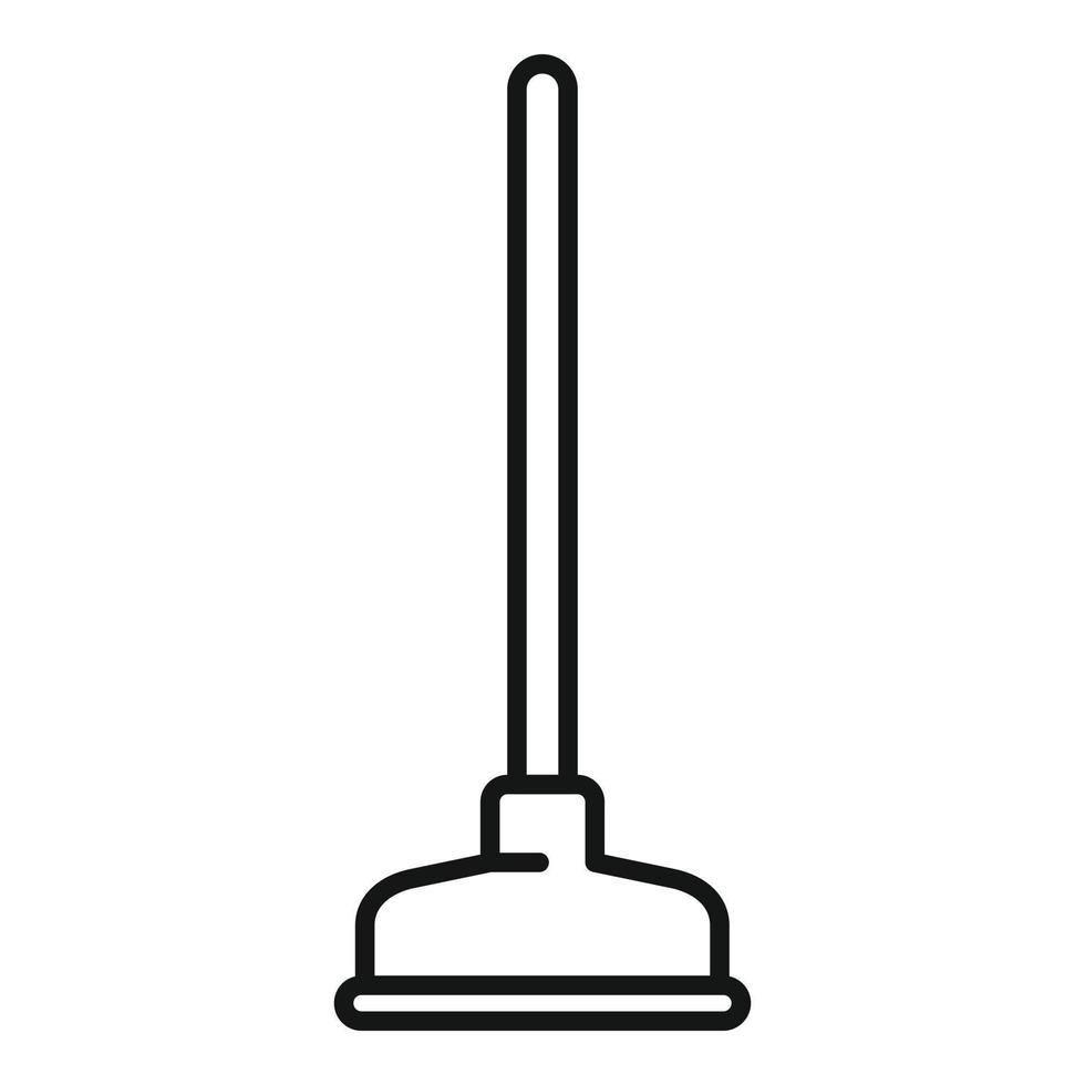 Wc sucker icon outline vector. Toilet restroom vector