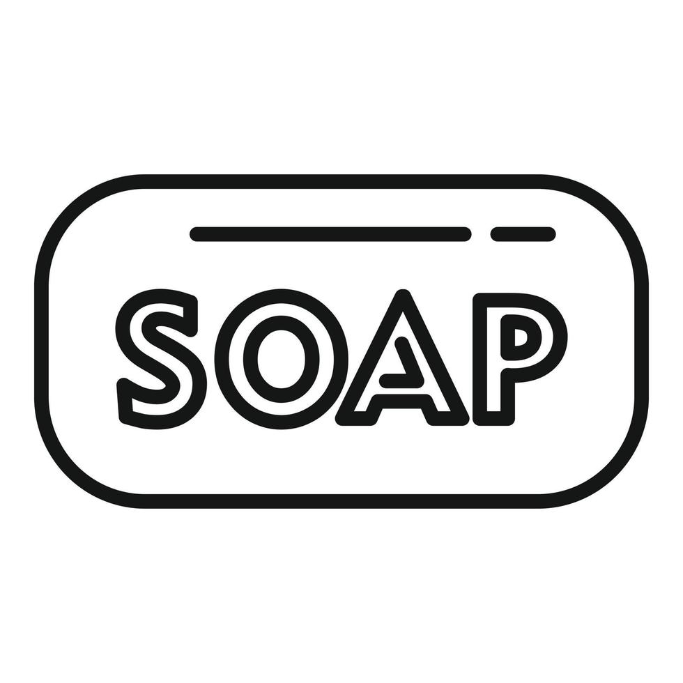 vector de contorno de icono de inodoro de jabón. baño wc