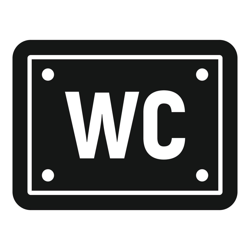 vector simple del icono del tablero de wc. cuarto de baño