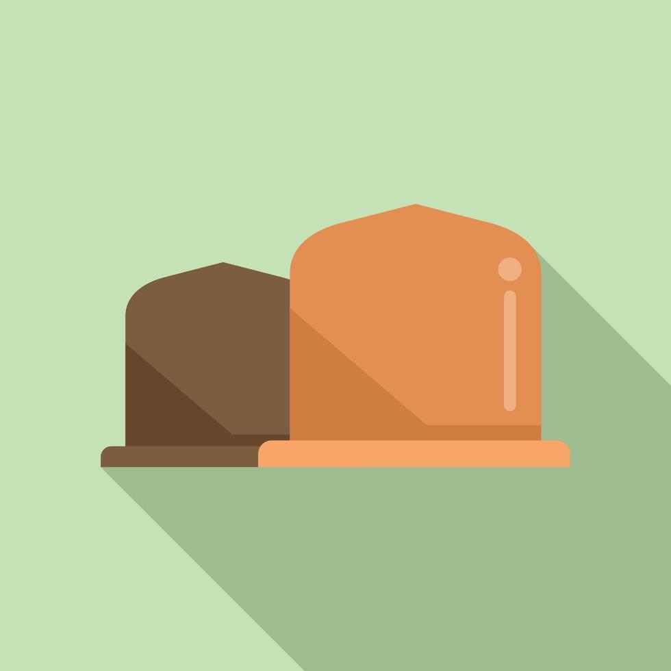 Capsule coffee set icon flat vector. Espresso cafe vector