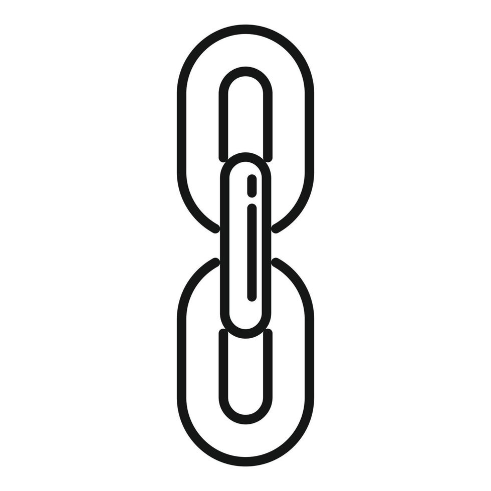 Web chain icon outline vector. Business system vector