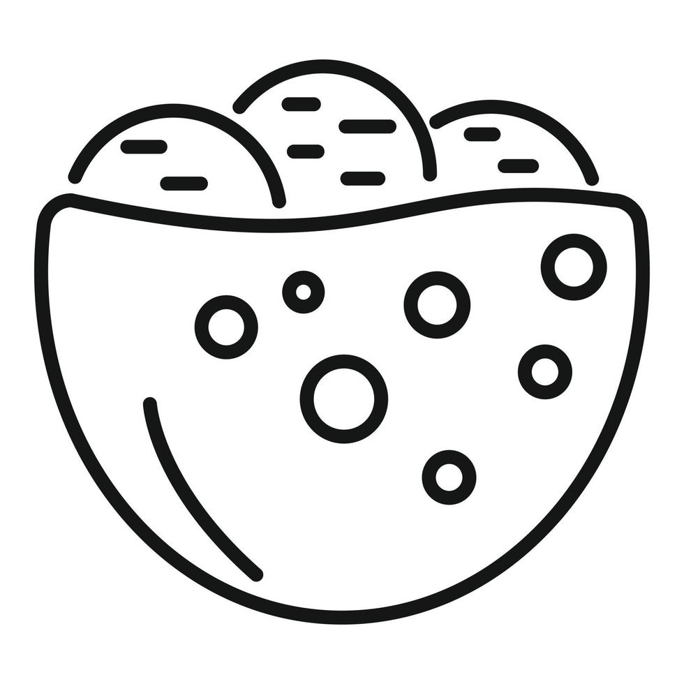 Falafel pita icon outline vector. Arabic cooking vector