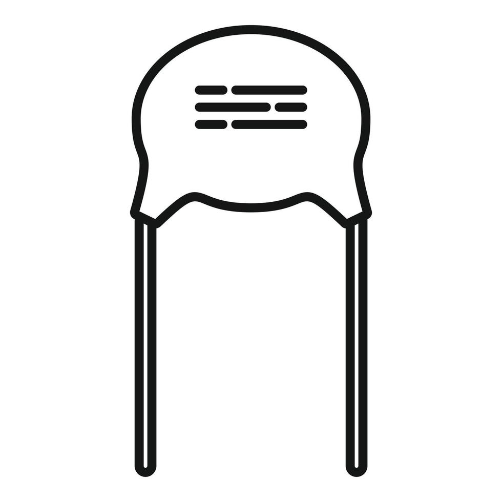 Electronic resistor icon outline vector. Electric circuit vector