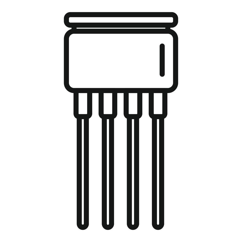 Audio resistor icon outline vector. Electric circuit vector