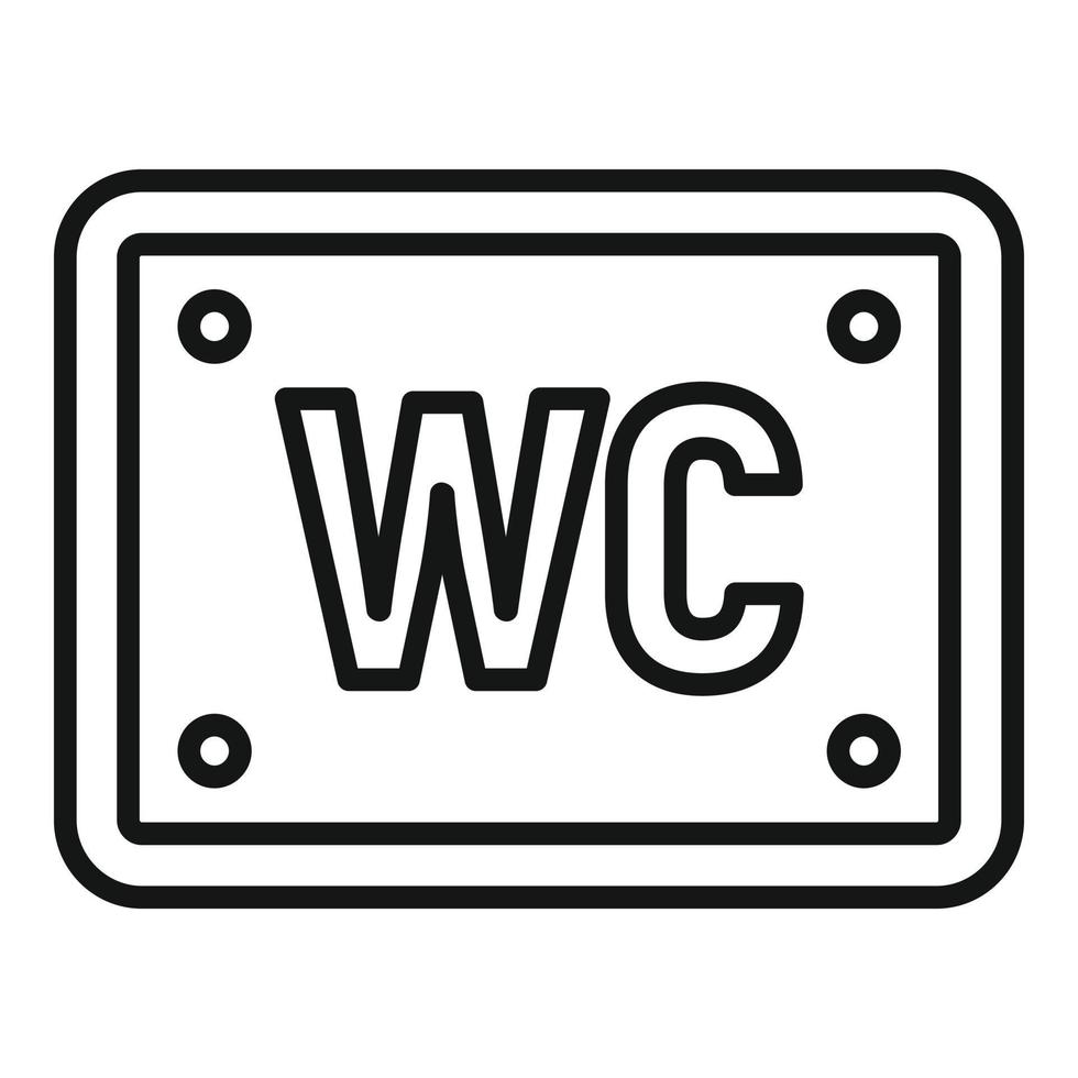 Wc board icon outline vector. Toilet room vector