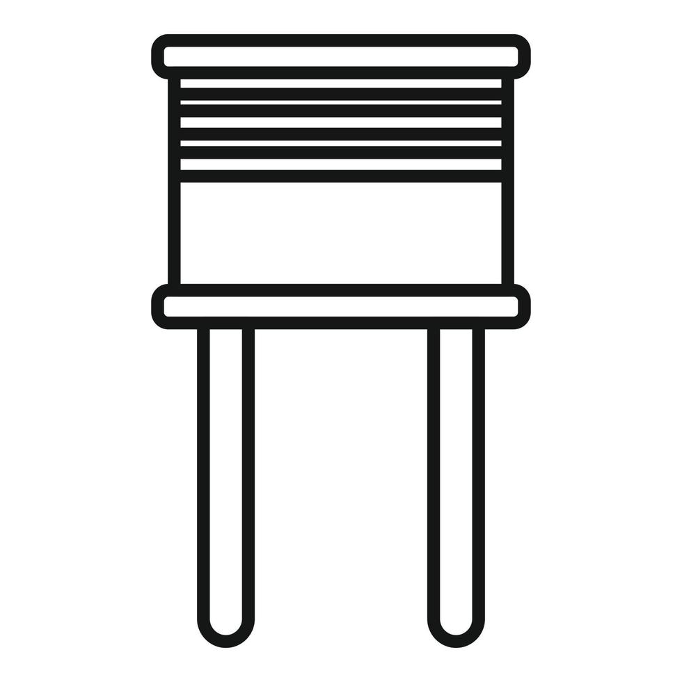 Industry resistor icon outline vector. Circuit resistance vector