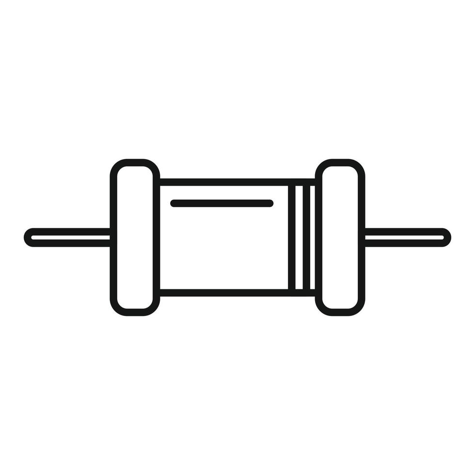 Capacitor icon outline vector. Electrical circuit vector