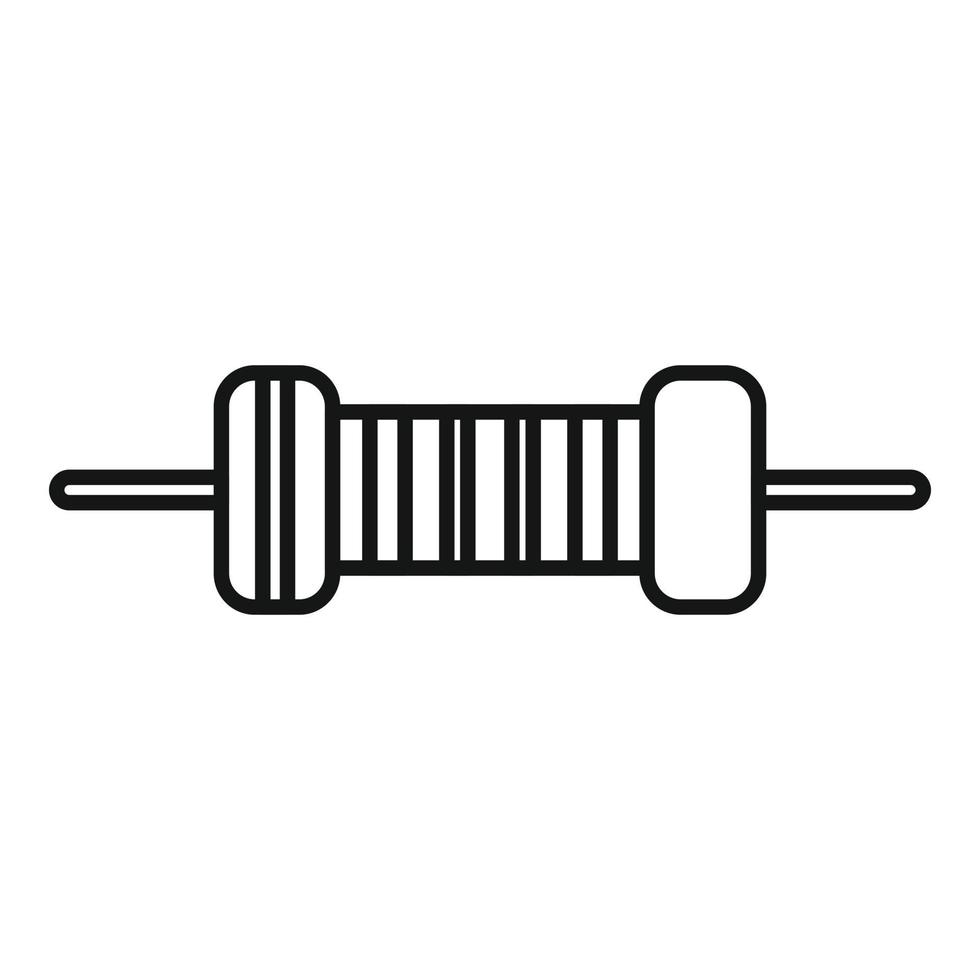 Power resistor icon outline vector. Electric circuit vector