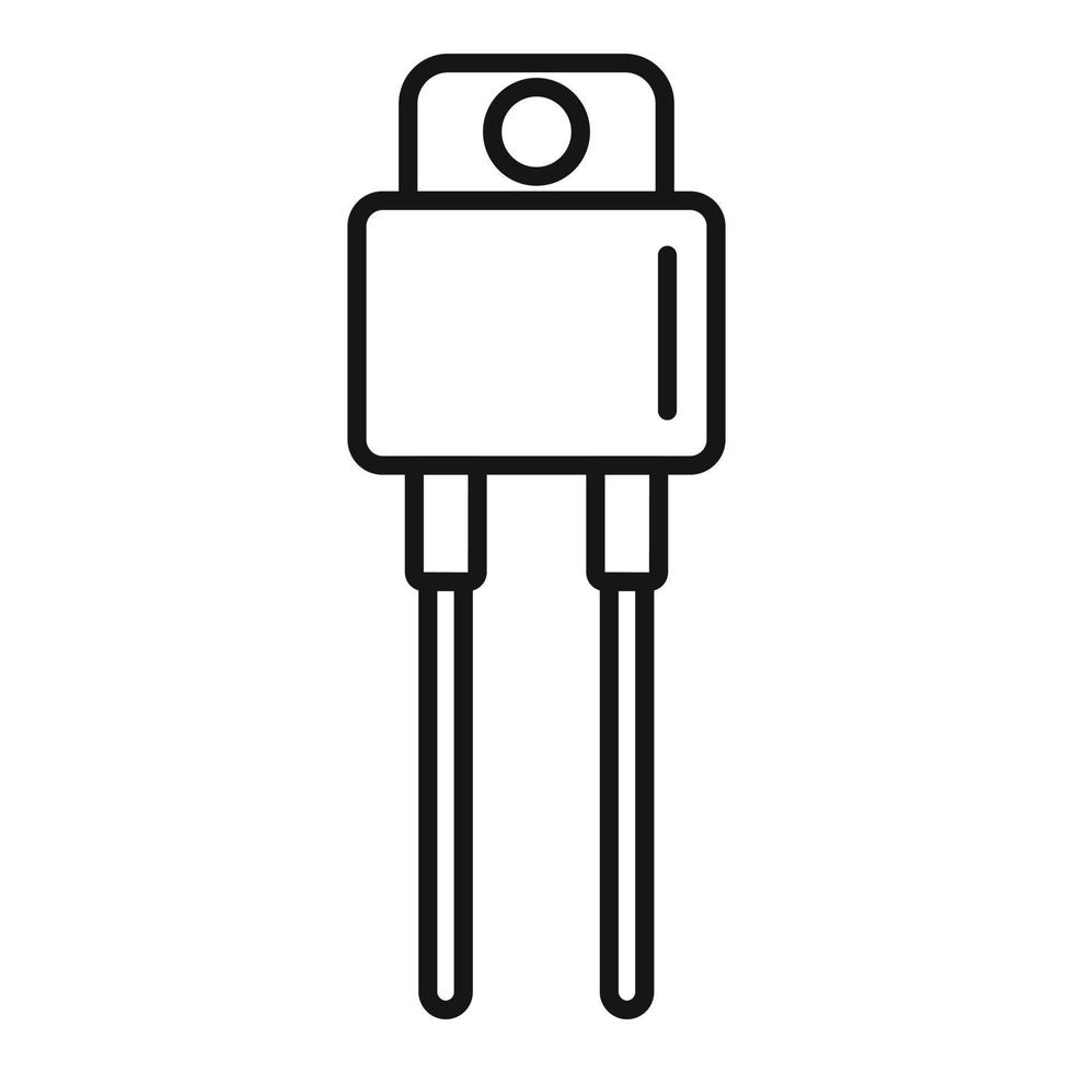 Resistor antenna icon outline vector. Central circuit vector