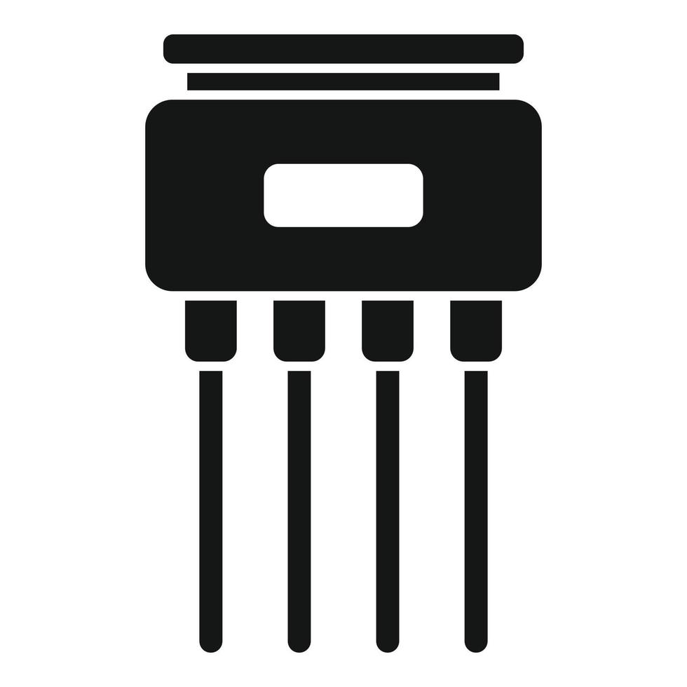 vector simple de icono de resistencia. circuito electrico
