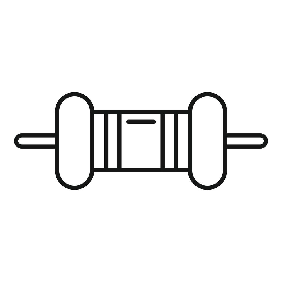 Resistor component icon outline vector. Electrical circuit vector