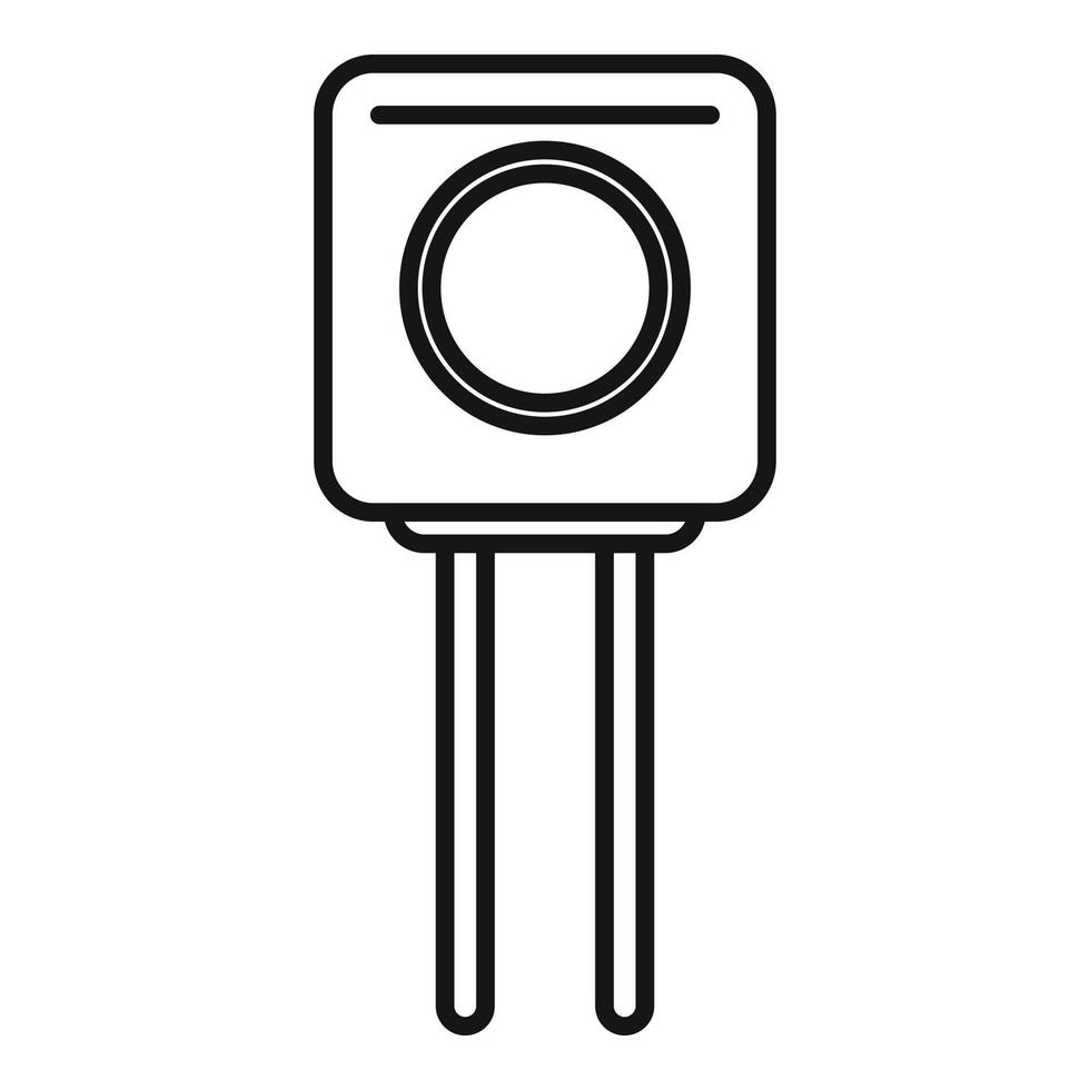 Technology resistor icon outline vector. Electric circuit vector