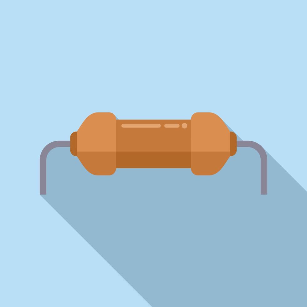 Industrial resistor icon flat vector. Electric circuit vector