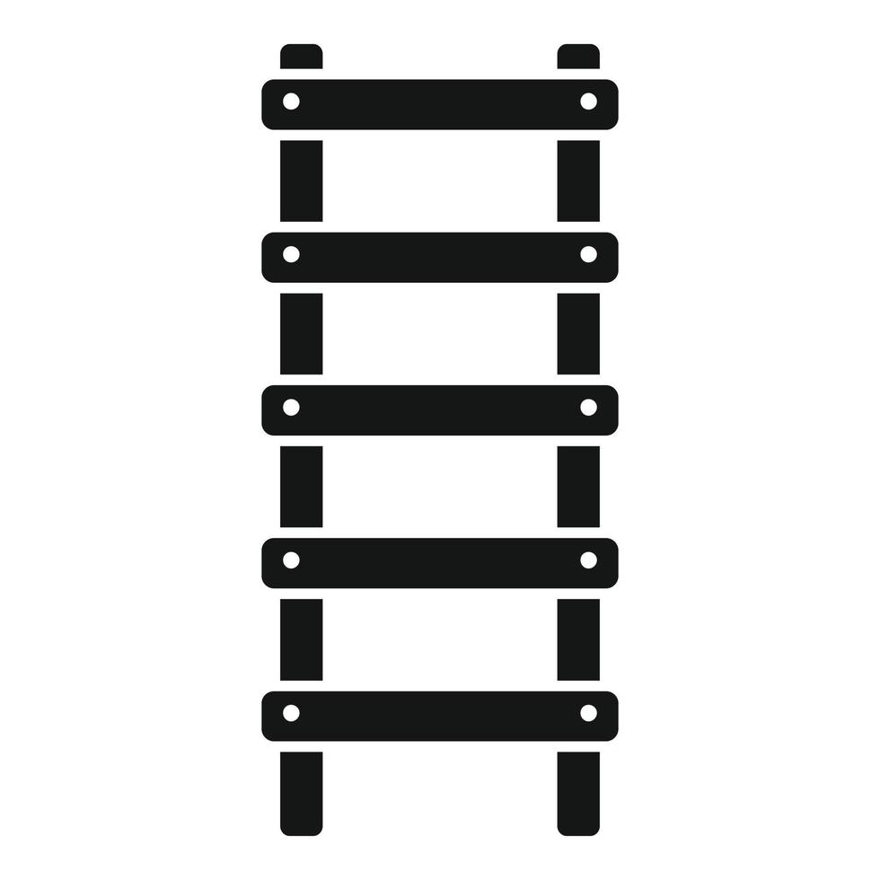 Worker ladder icon simple vector. Wood stand vector