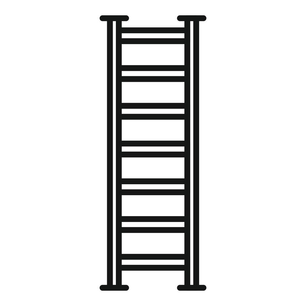 vector de contorno de icono de escalera de instrumento. construcción escalonada