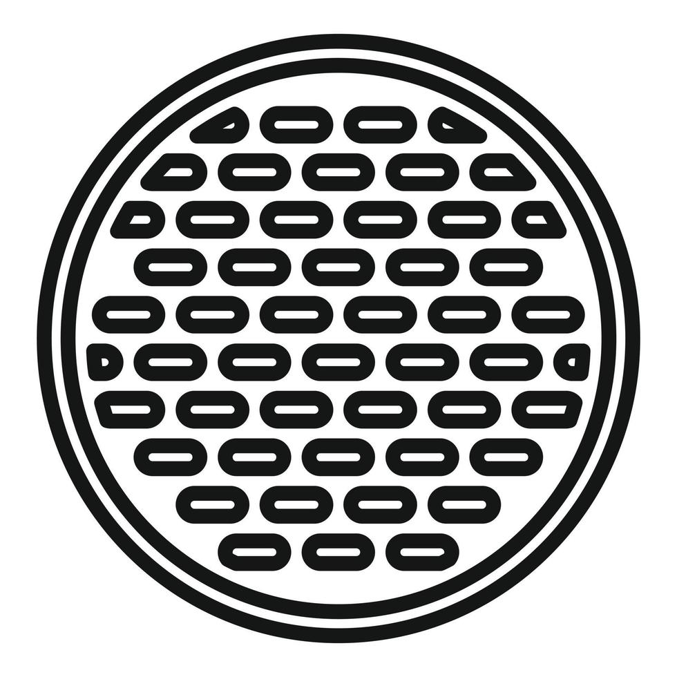 Underground manhole icon outline vector. Street lid vector