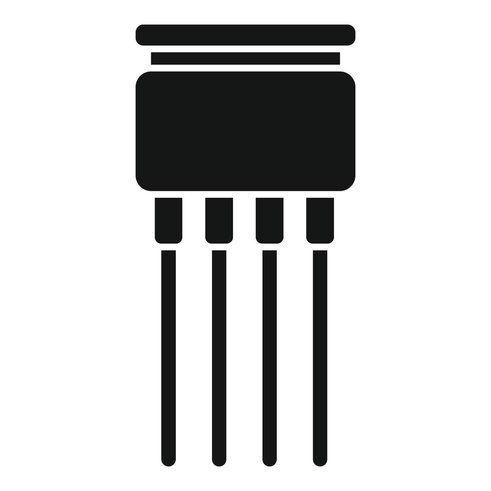 vector simple de icono de resistencia de audio. circuito electrico