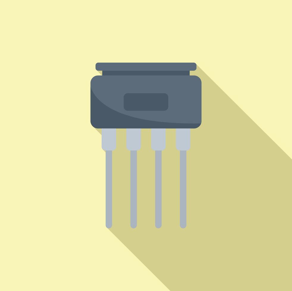 vector plano de icono de resistencia. circuito electrico