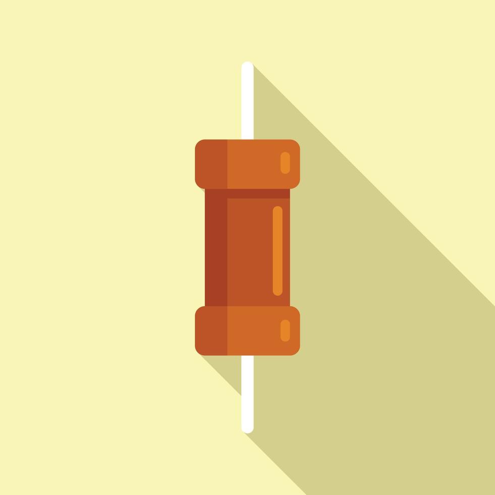 Microchip resistor icon flat vector. Electric circuit vector