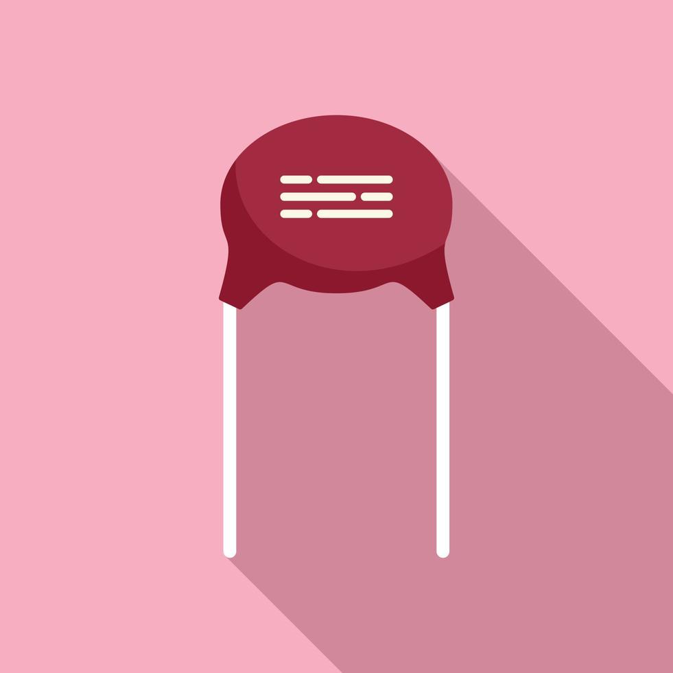 Electronic resistor icon flat vector. Electric circuit vector