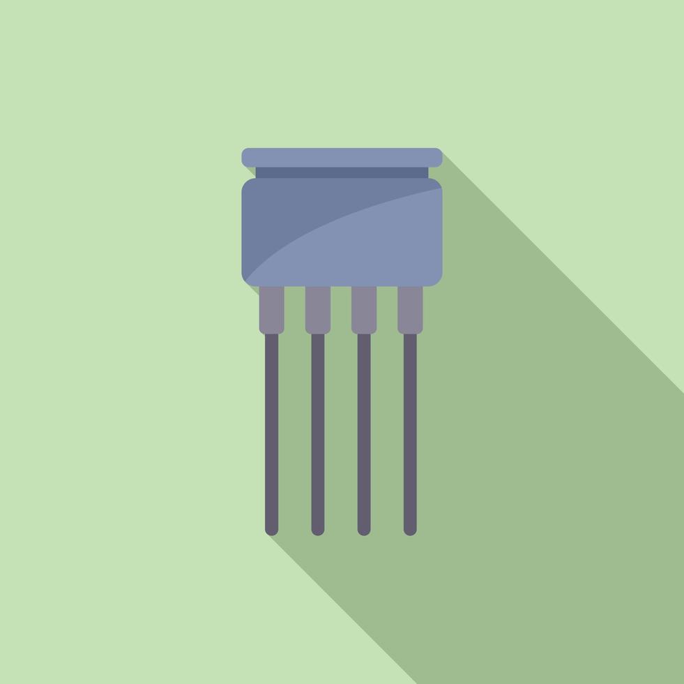 Audio resistor icon flat vector. Electric circuit vector