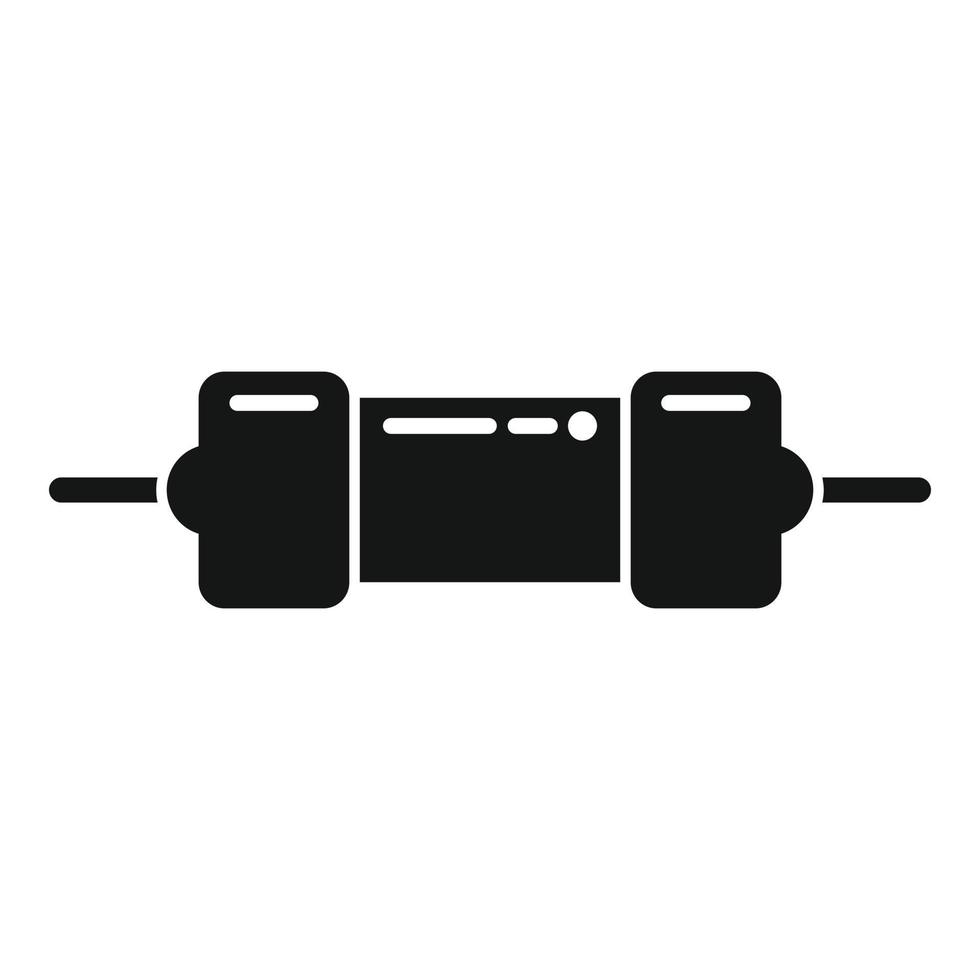 Electric resistor icon simple vector. Capacitor chip vector