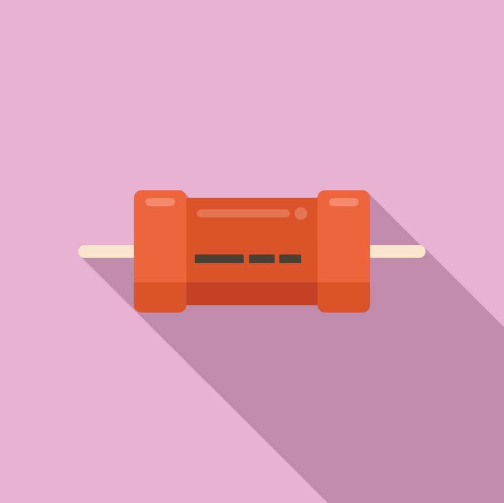 Electrical resistor icon flat vector. Electric circuit vector