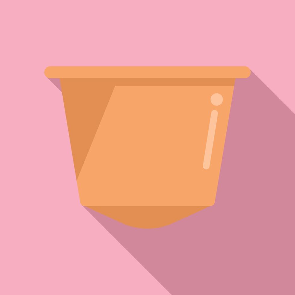 Coffee capsule icon flat vector. Espresso cafe vector